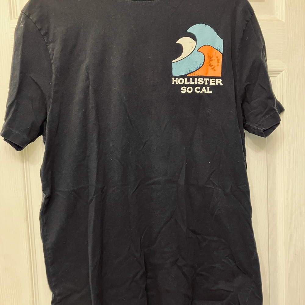 Hollister Blue Short Sleeve Tee with Graphic Design